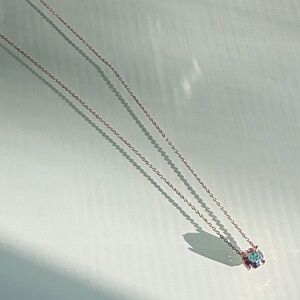 Park Lane Rose Gold Necklace with Multicolor Pendant